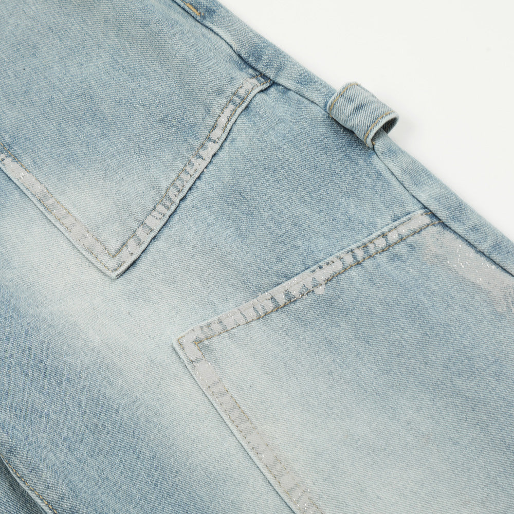Men's Line Stitching Jeans American Style
