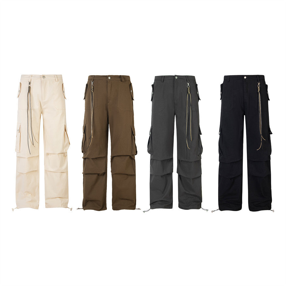 Men's Fashion Pleated Loose Paratrooper Overalls