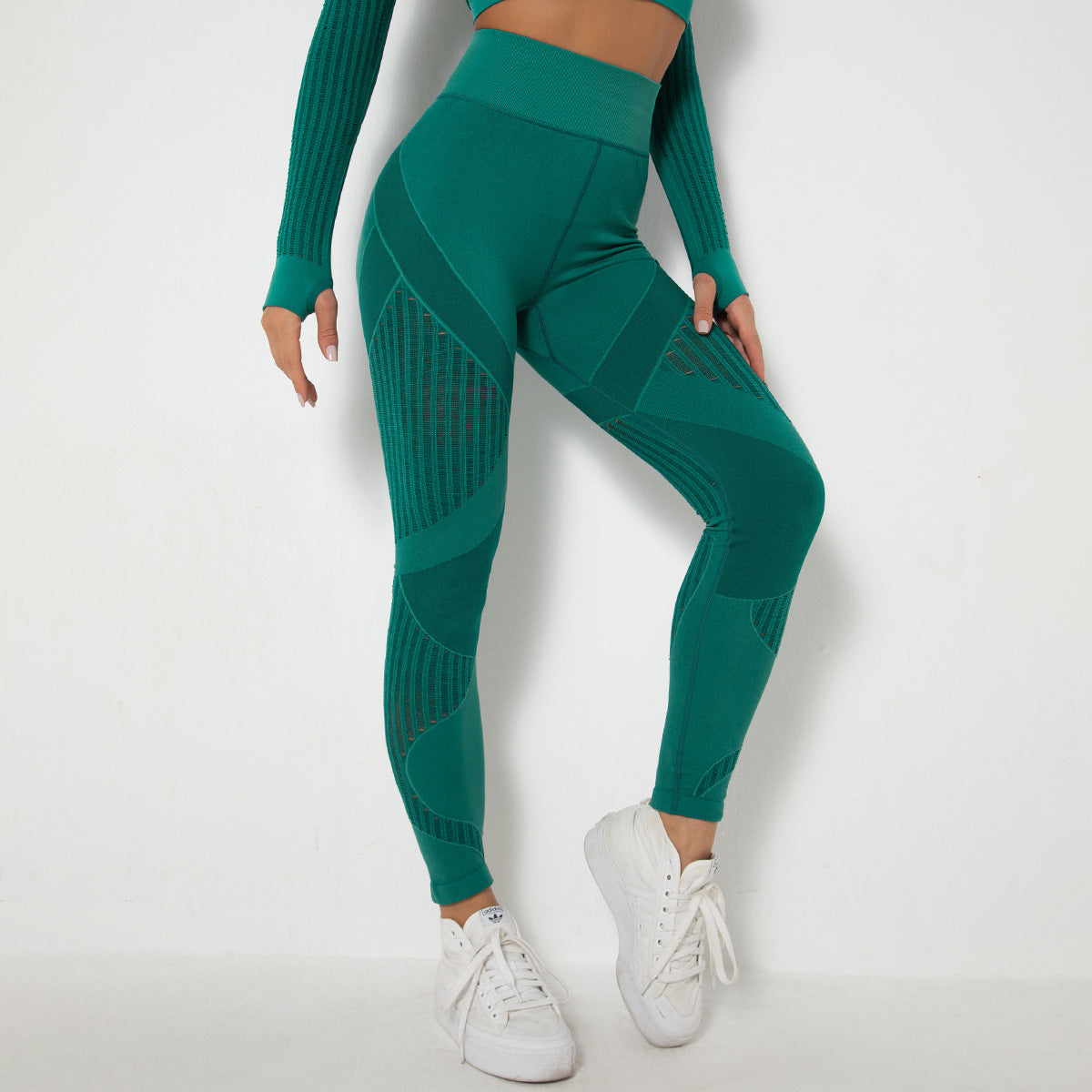 Seamless Mesh High-Waist Hip-Lifting Pants