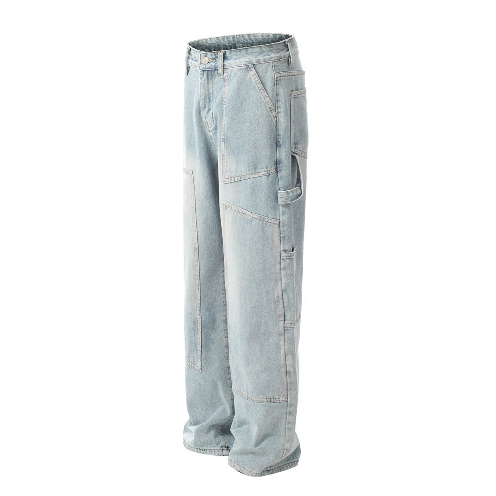 Men's Line Stitching Jeans American Style