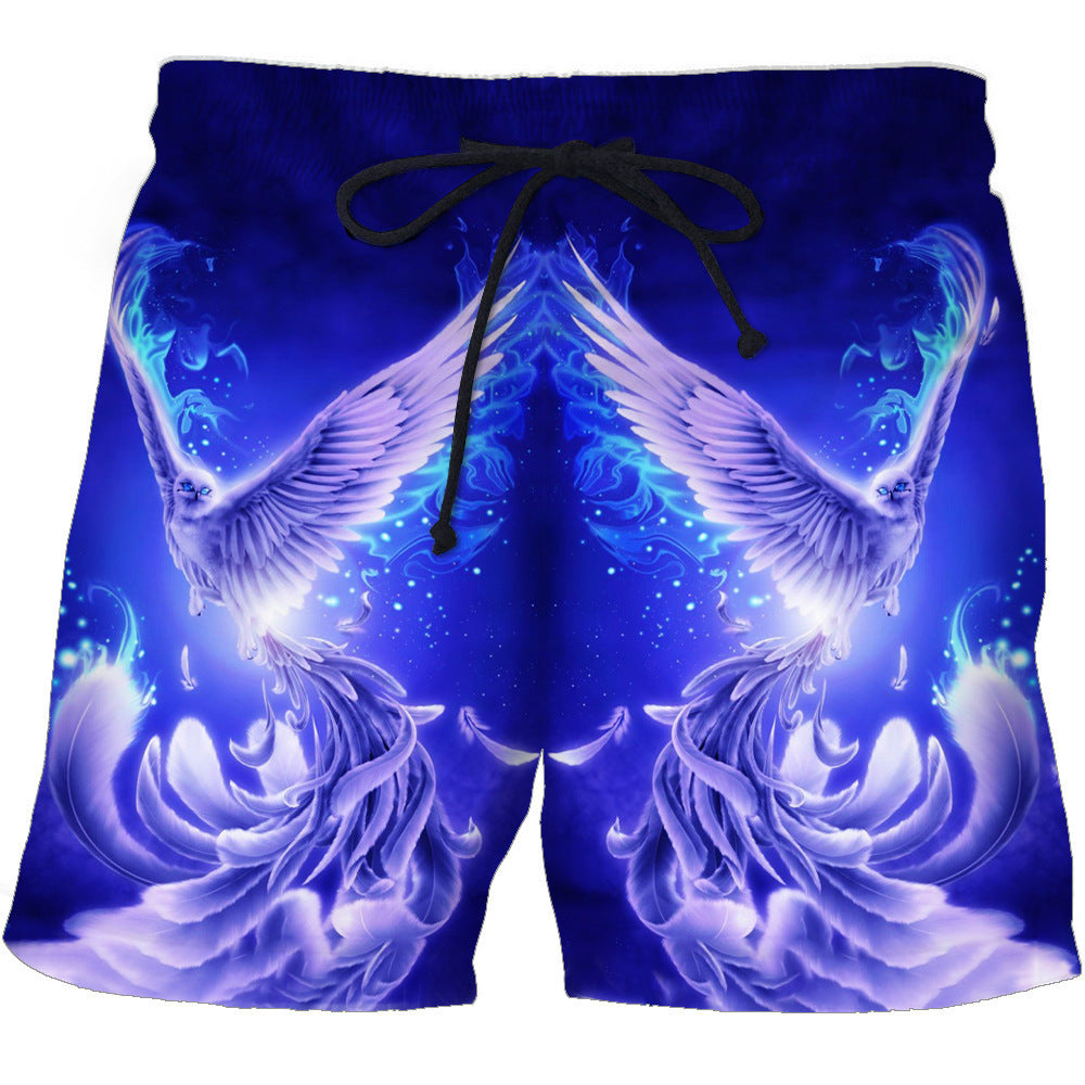 Lion Pattern 3D Printed Shorts
