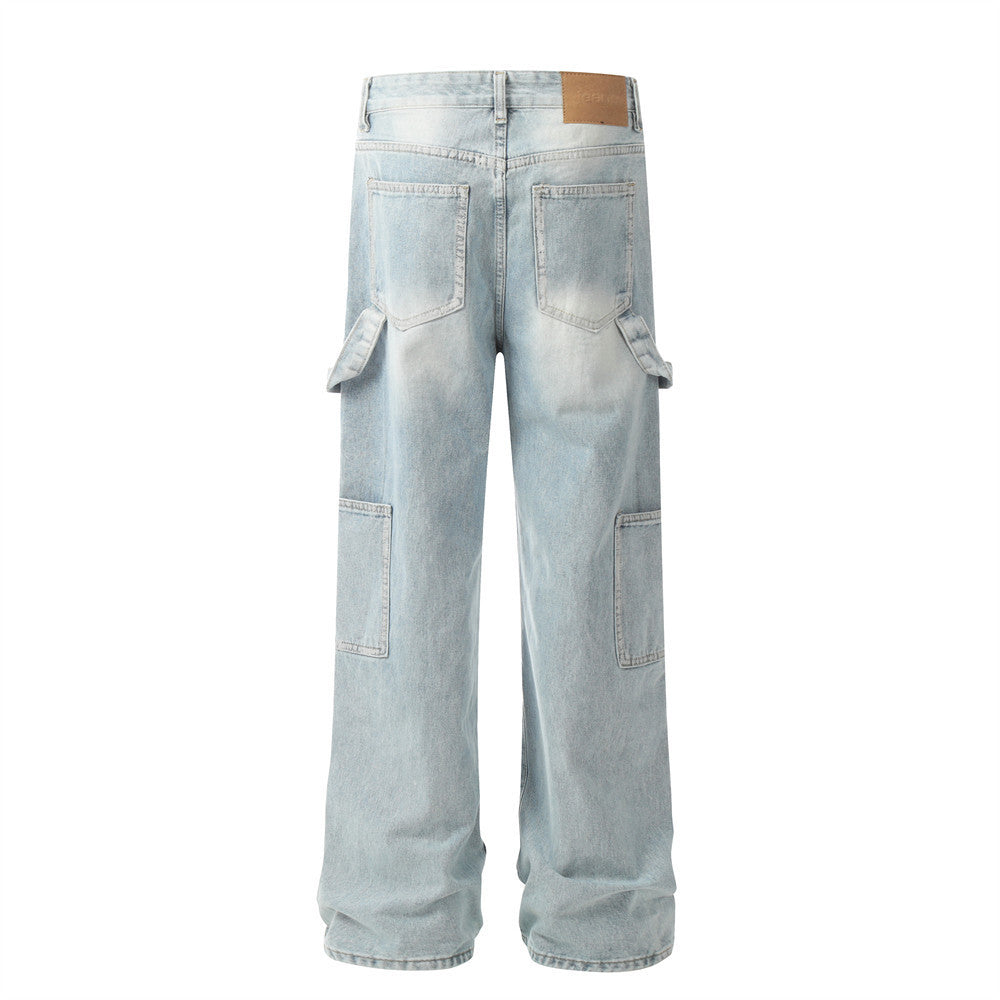 Men's Line Stitching Jeans American Style