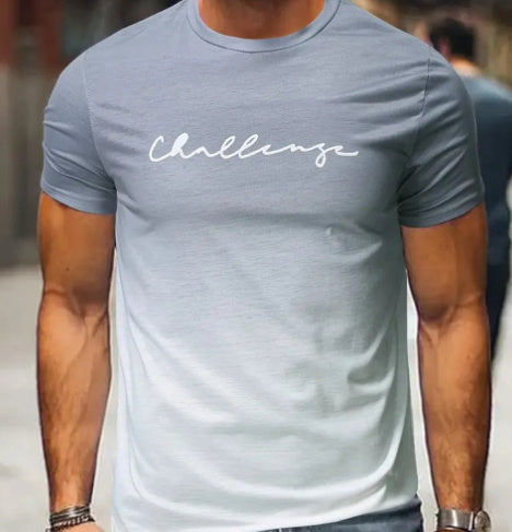 Gradient Color Fitness T-shirt Men's Short-sleeved Sports 3d Printed Outdoor T-shirt Loose