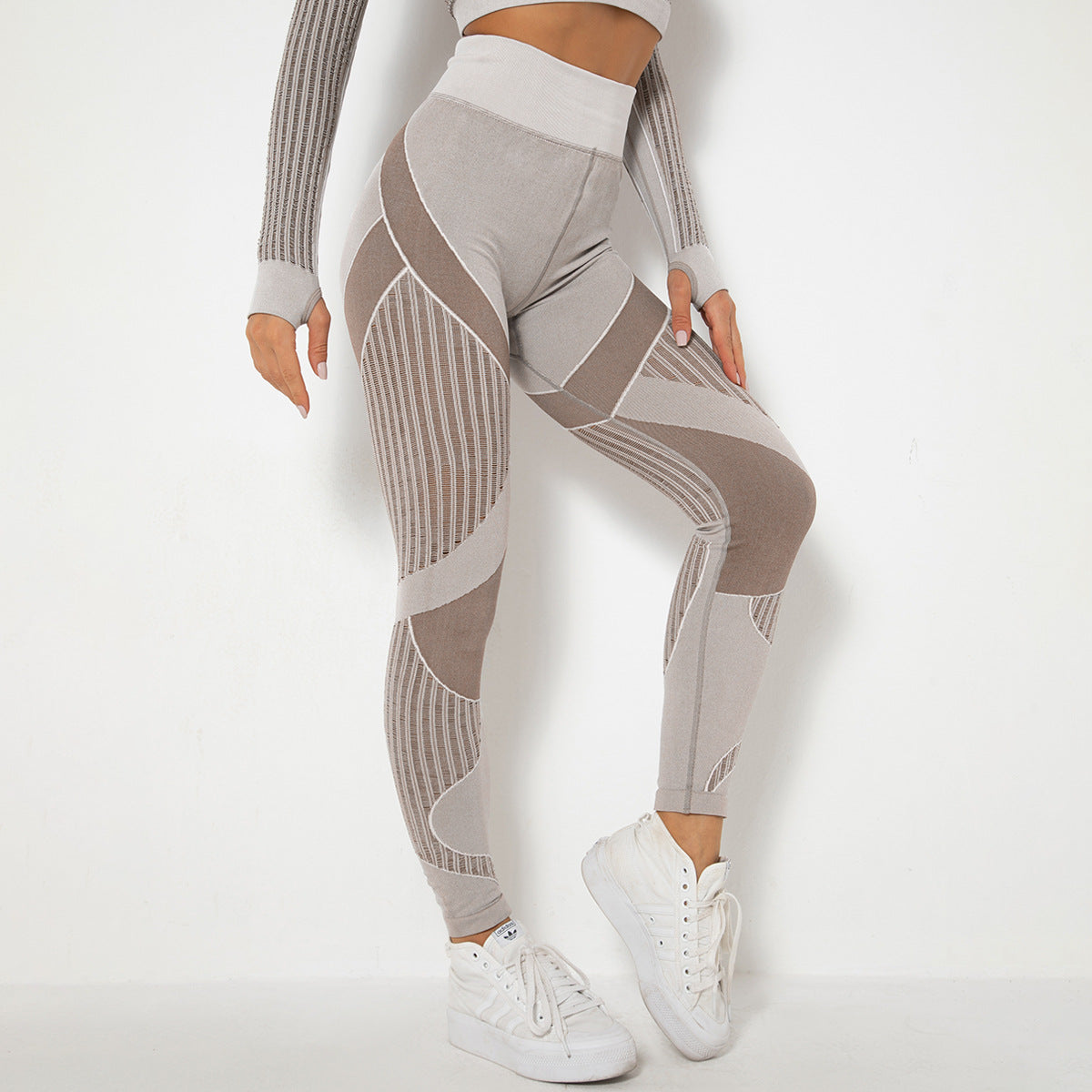 Seamless Mesh High-Waist Hip-Lifting Pants