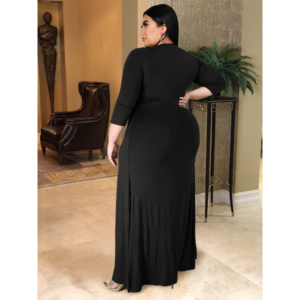 Robe Fendue Haut Grande Taille