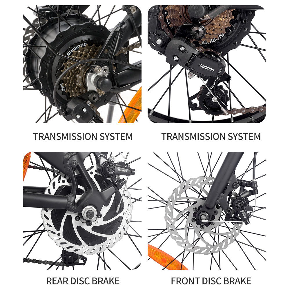 Vélo électrique de montagne pliant avec gros pneu