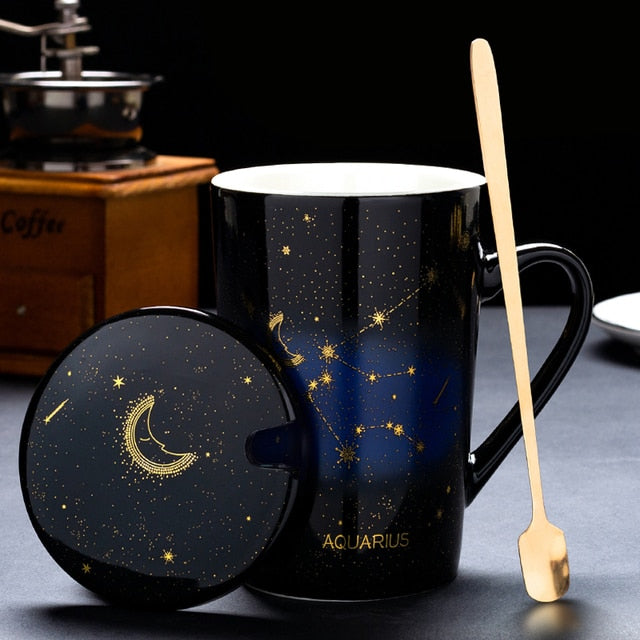 Creative Mugs With Spoon 12 Constellations