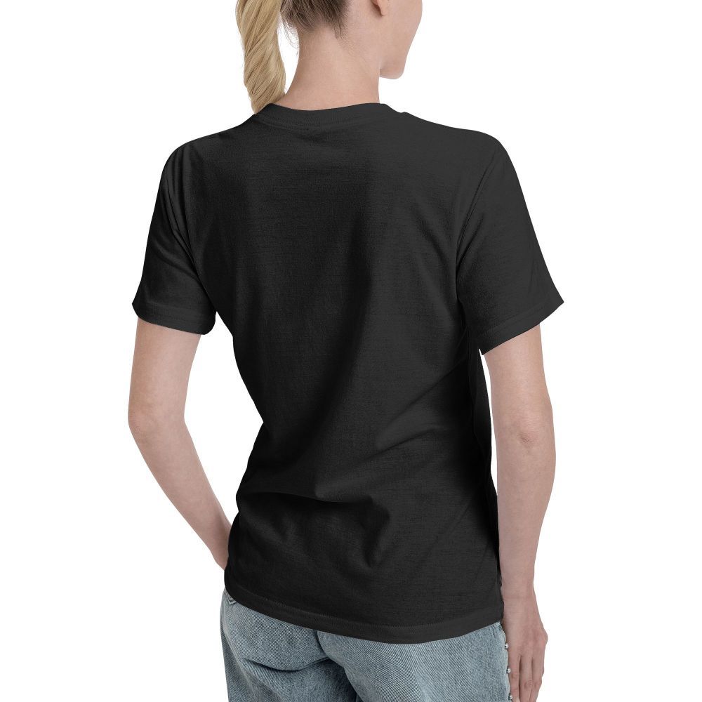 Eenvoudig en praktisch dames T-shirt met V-hals en korte mouwen