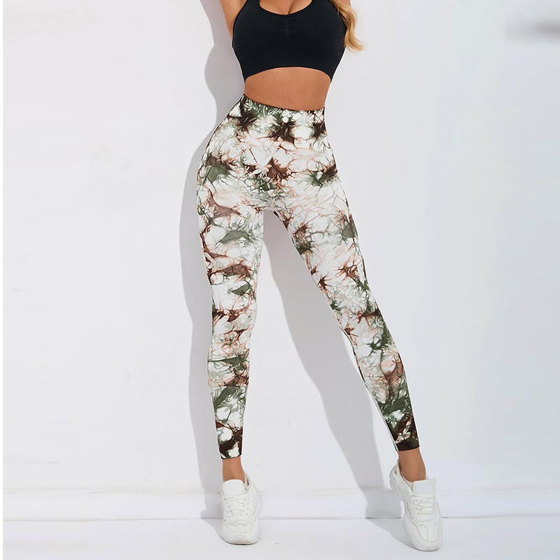 Tie-Dye naadloze sportlegging met hoge taille