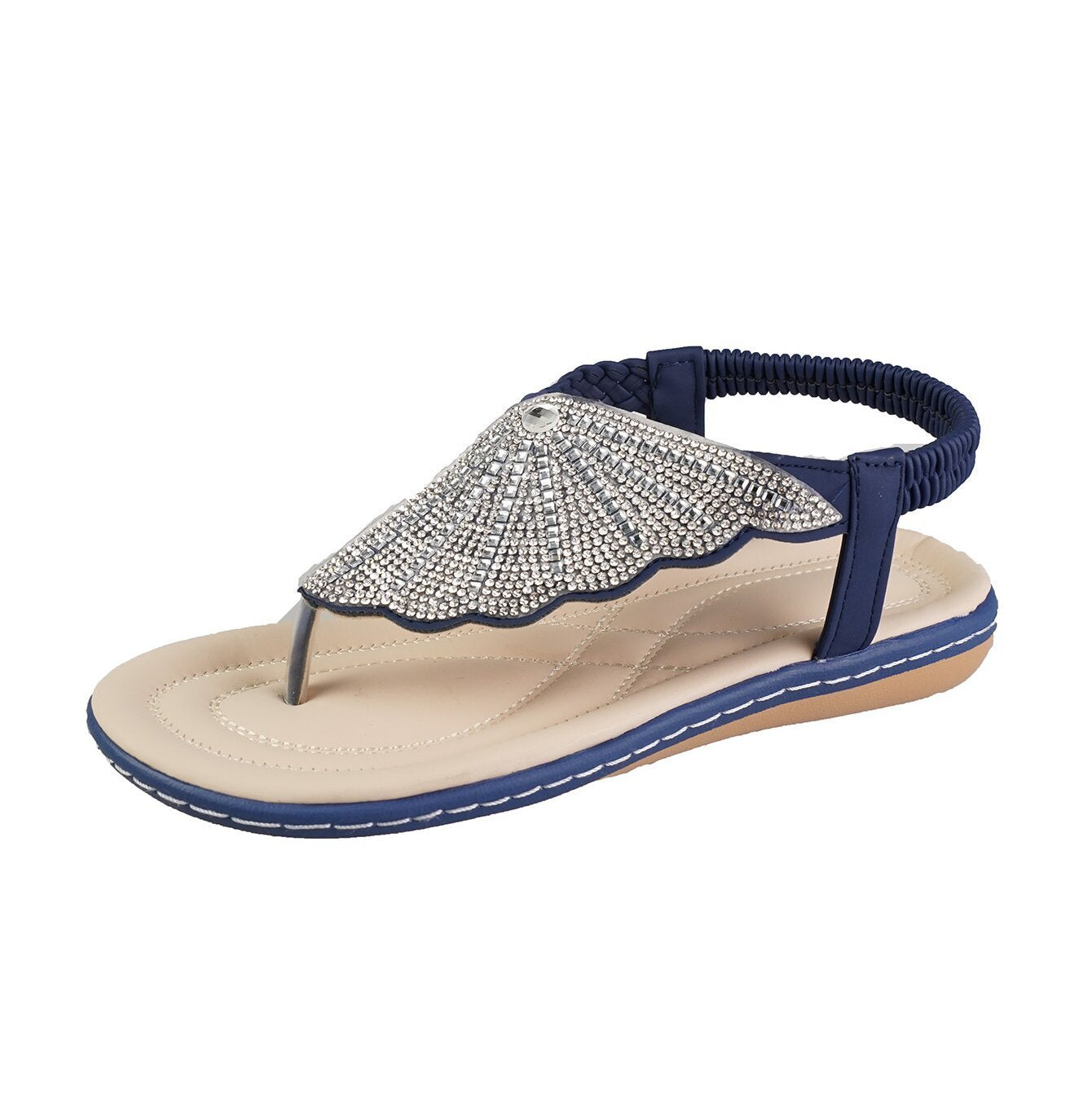 Flip-flops met strass-schelpen