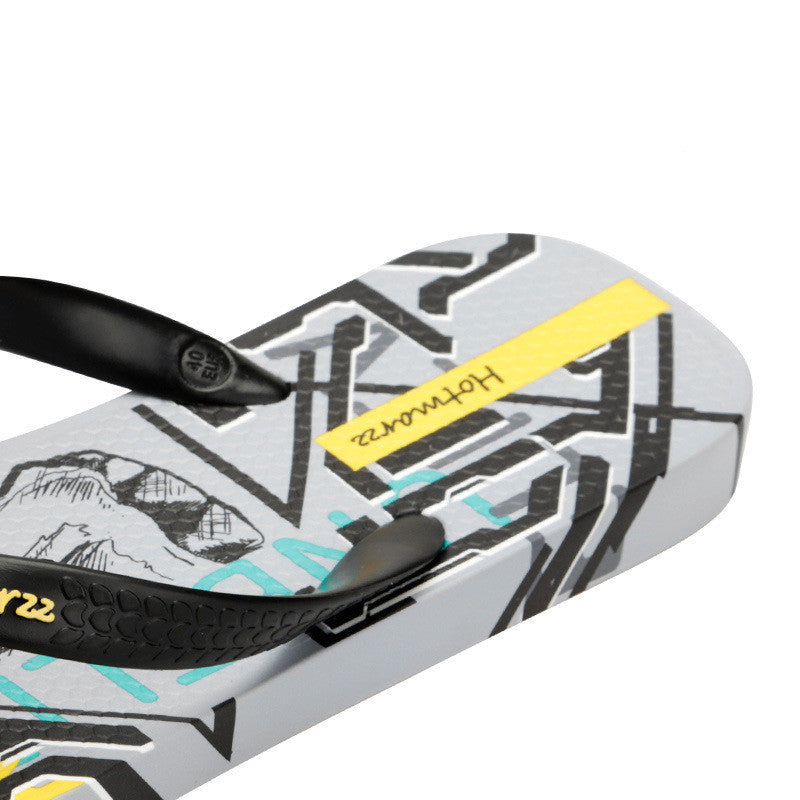 Cool Graffiti Printed Flip Flops