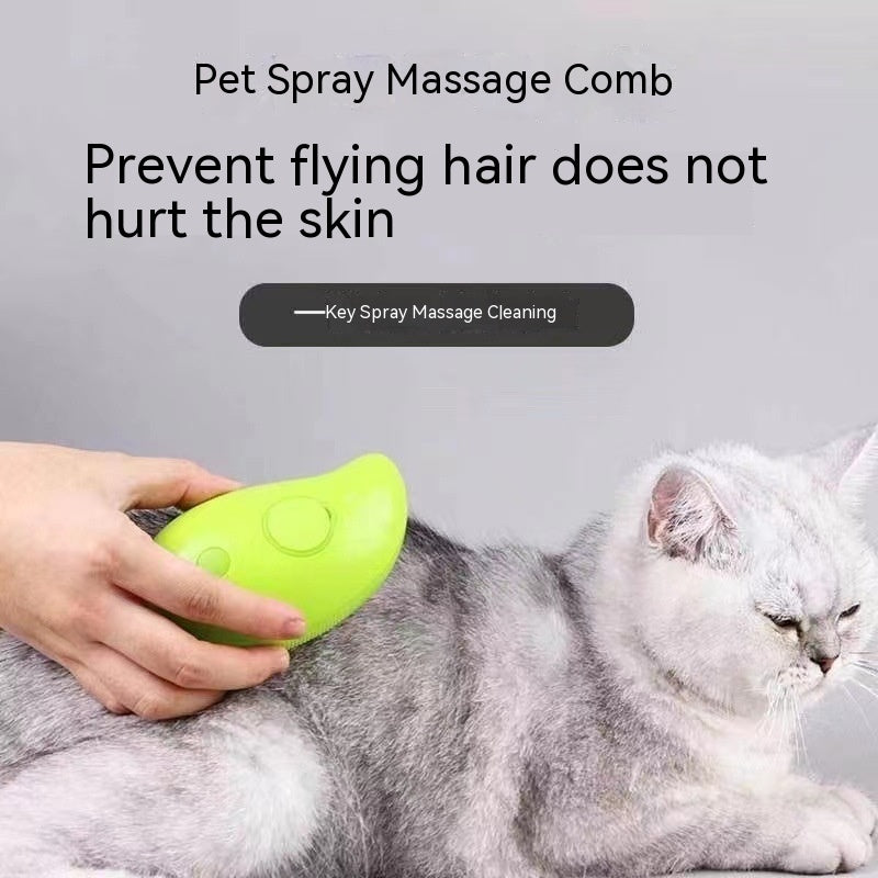 Steamy Dog Brush Electric Spray Cat Hair