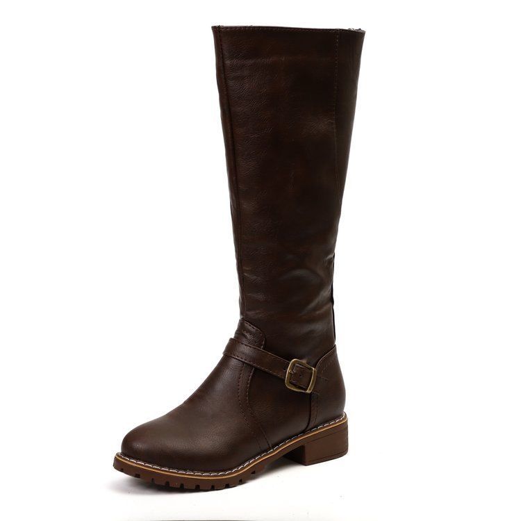 Women's long zipper boots