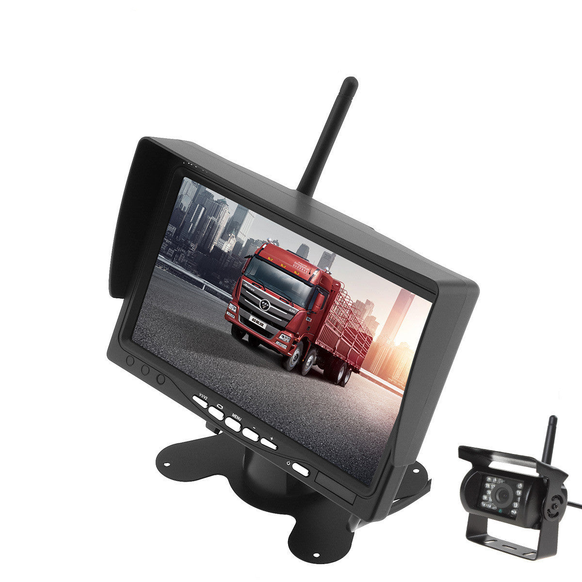 Vorkheftruck Harvester 7 Inch Auto Draadloze Achteruitrij Video Display Camera