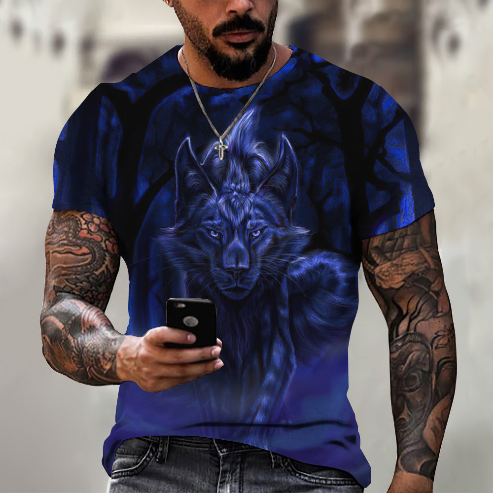 Animal Beast Lion 3D-geprint zomer T-shirt voor heren