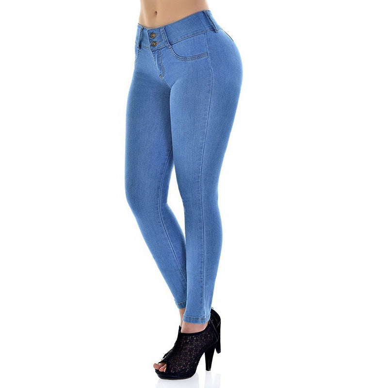 Pantalon en jean sexy taille haute