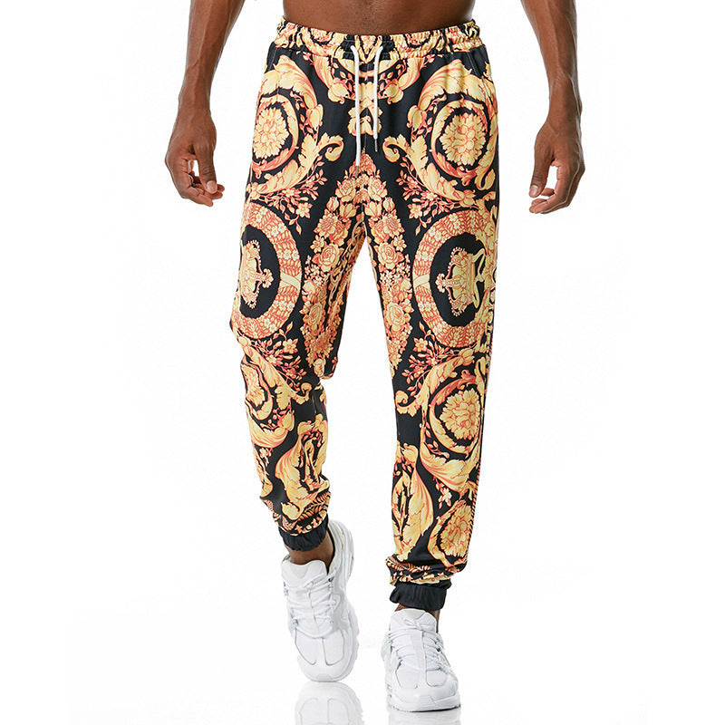 Printed jogging pants casual pants