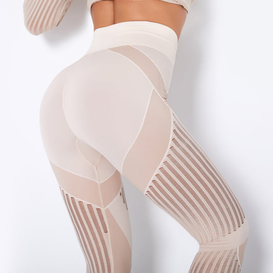 Seamless Mesh High-Waist Hip-Lifting Pants