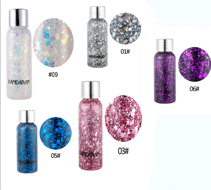 Oogglitter Nagel Haar Lichaam Gezicht Glitter Gel Art Hart Losse Pailletten Crème Festival Glitter Decoratie Feest Gereedschap