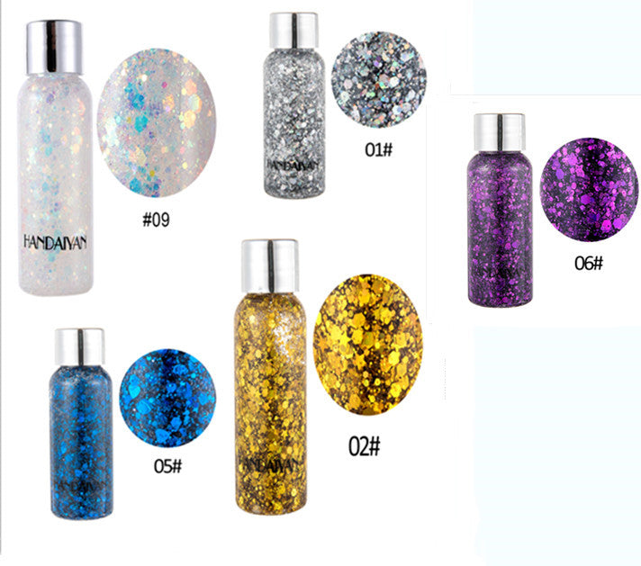 Oogglitter Nagel Haar Lichaam Gezicht Glitter Gel Art Hart Losse Pailletten Crème Festival Glitter Decoratie Feest Gereedschap