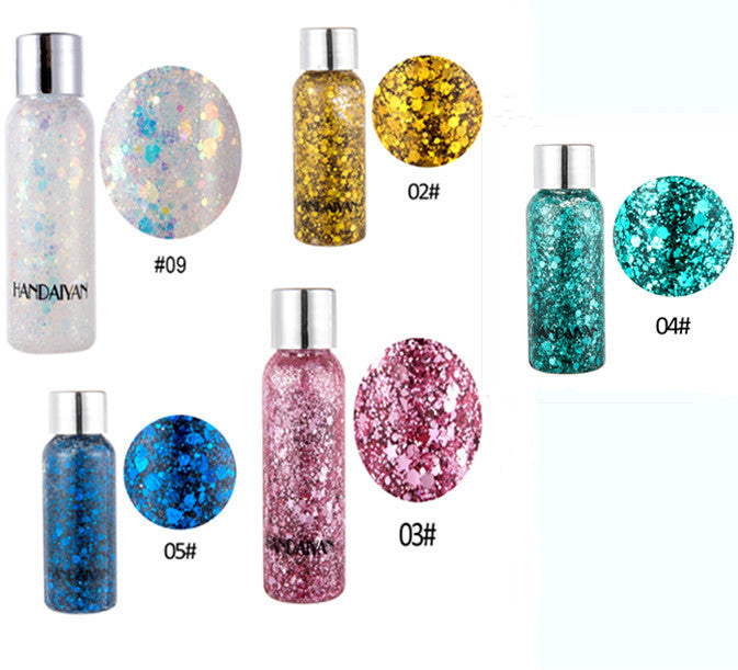 Oogglitter Nagel Haar Lichaam Gezicht Glitter Gel Art Hart Losse Pailletten Crème Festival Glitter Decoratie Feest Gereedschap