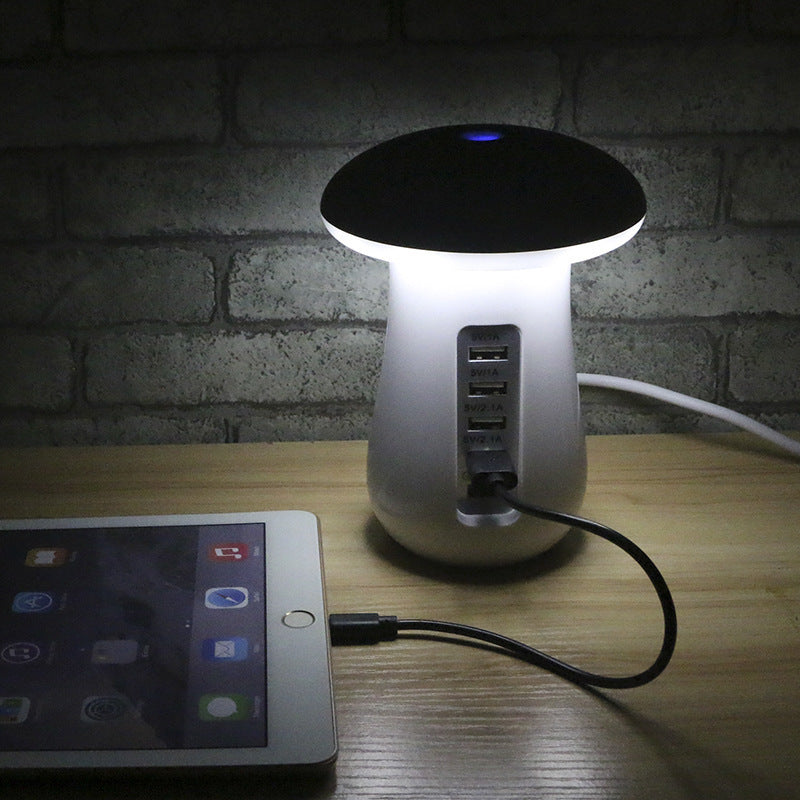 Paddenstoellamp LED-lamphouder USB-oplader Kantoorbenodigdheden voor thuis