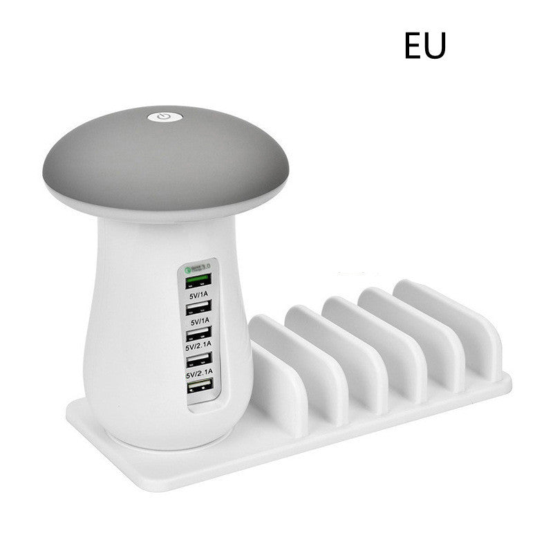 Paddenstoellamp LED-lamphouder USB-oplader Kantoorbenodigdheden voor thuis