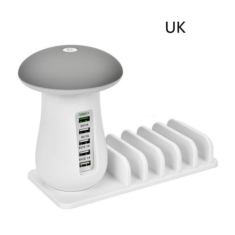 Paddenstoellamp LED-lamphouder USB-oplader Kantoorbenodigdheden voor thuis