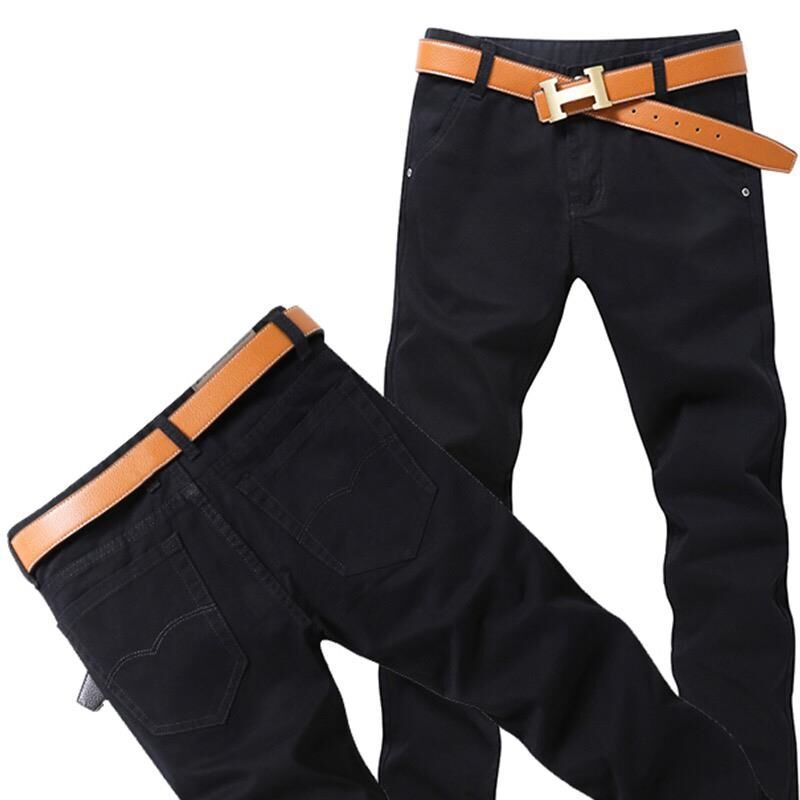 Straight-leg Cotton Casual Pants