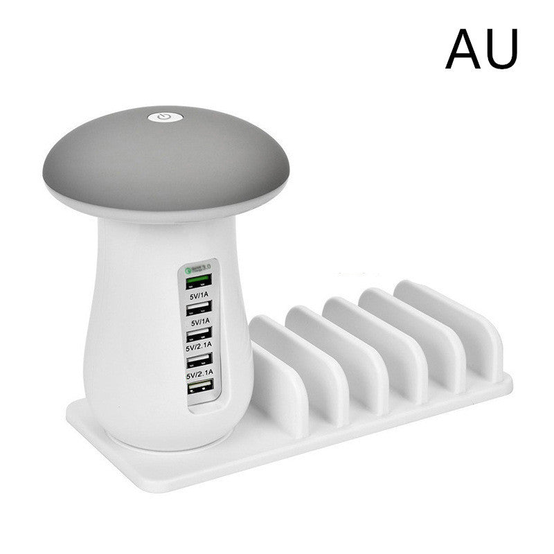 Paddenstoellamp LED-lamphouder USB-oplader Kantoorbenodigdheden voor thuis