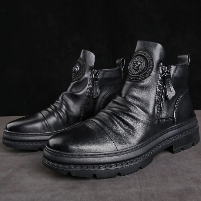 High-top Velvet Tactical Style Military Boots