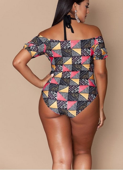 Geometric bikini ladies plus size