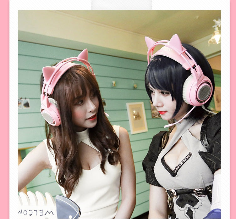 G951 Gaming Headset USB 7.1 Virtual Surround Sound Headsets LED Cat Ear Hoofdtelefoon