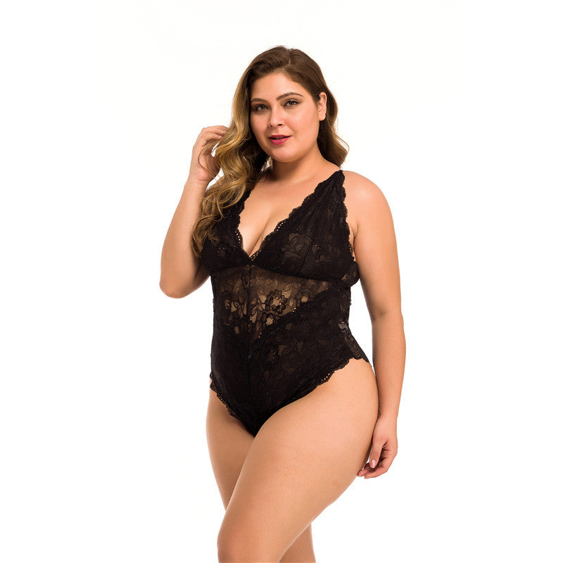 Plus Size Lace Meshsexy Lingerie