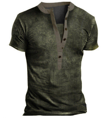 Printed Casual Short Sleeved T-shirt For Men