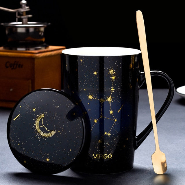 Creative Mugs With Spoon 12 Constellations