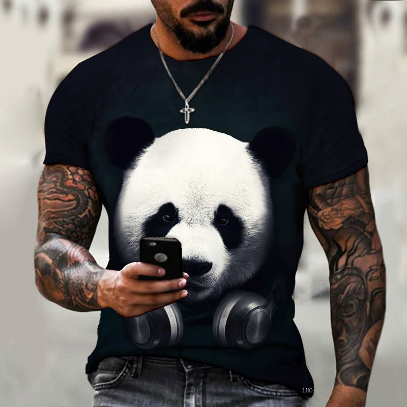 Heren Cartoon Zonnebril Panda T-shirt