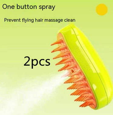 Steamy Dog Brush Electric Spray Cat Hair