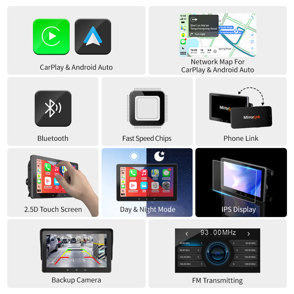 Car Wireless CarPlay Display Cigarette Lighter