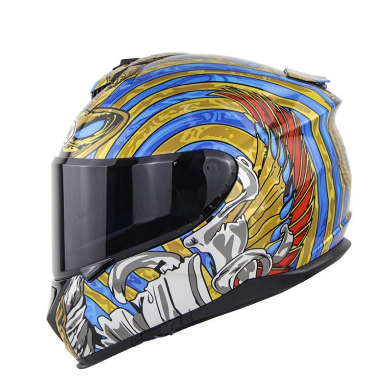 Motorfiets integraalhelm Motorrijden dubbele lens volledige cover helm