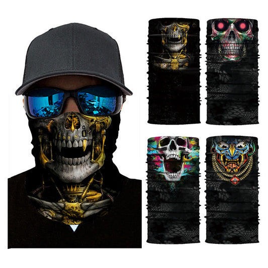 Digital Skull Printing Cycling Seamless Magic Scarf