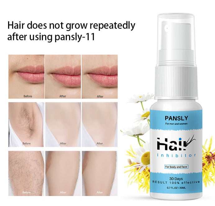 Permanent Hair Removal Inhibitor Spray Essence Painless Beard Legs Armpit Smooth Repair