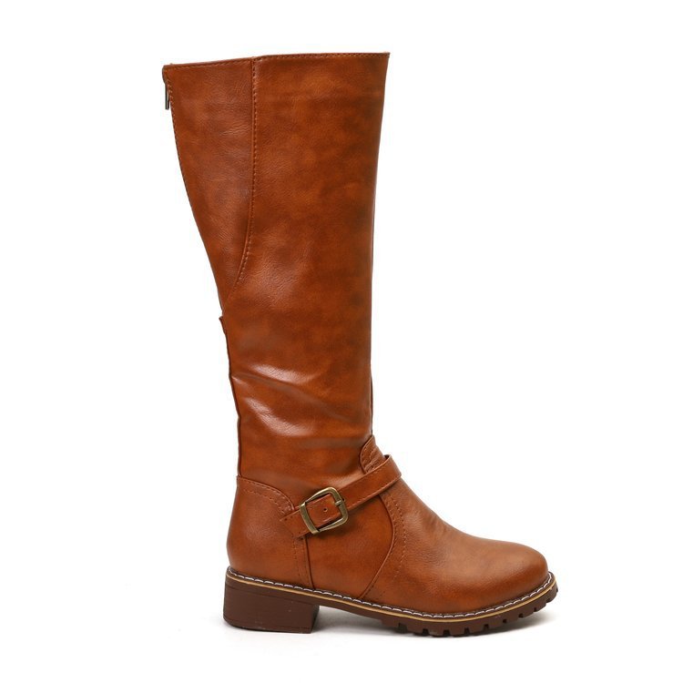 Women's long zipper boots