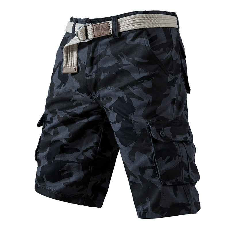 Pure Cotton Washed Camouflage Shorts