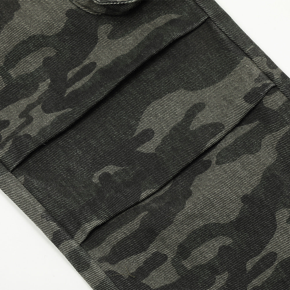 Outdoor Camouflage Multi-pocket Design Trousers