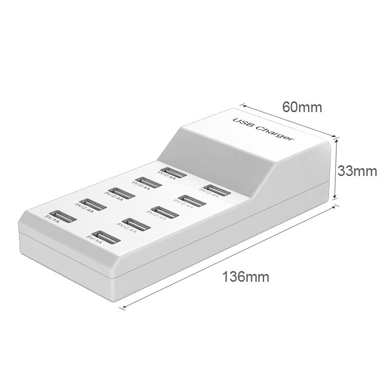 Oplader USB multipoort mobiele telefoon oplader