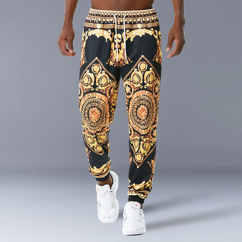 Printed jogging pants casual pants