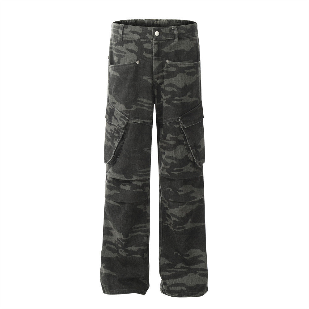 Outdoor Camouflage Multi-pocket Design Trousers