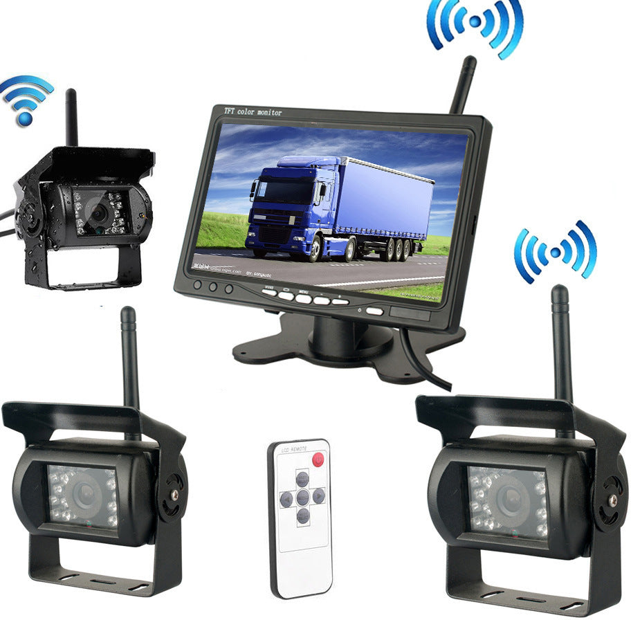 Vorkheftruck Harvester 7 Inch Auto Draadloze Achteruitrij Video Display Camera