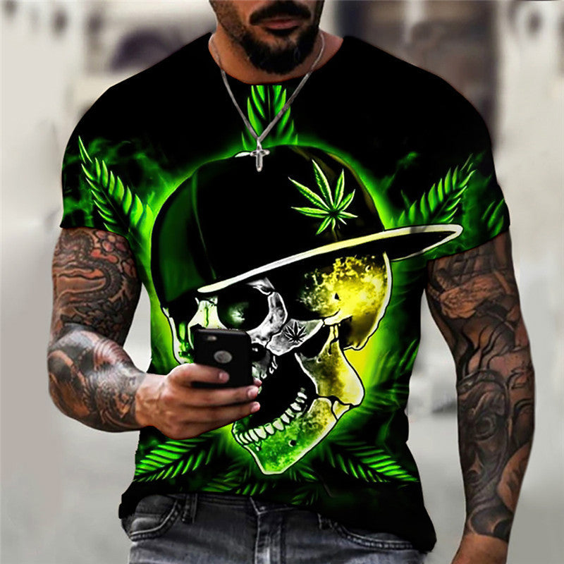 Personalized Fashion igital Skull Printed Top